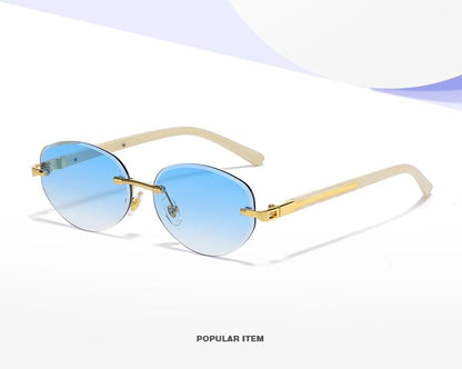 Retro Rimless Sunglasses