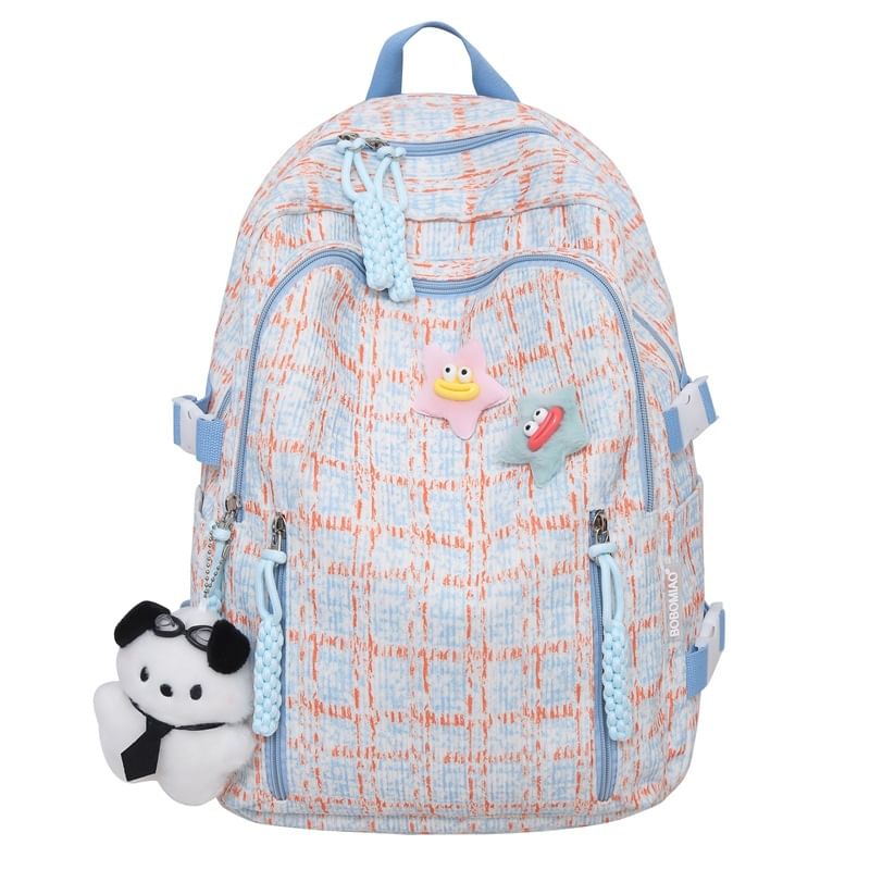 Plaid Backpack Zip