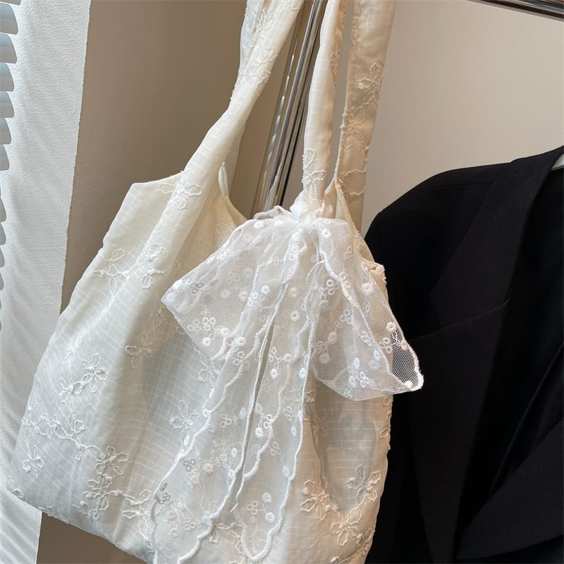 Embroidered Bag Tote Floral