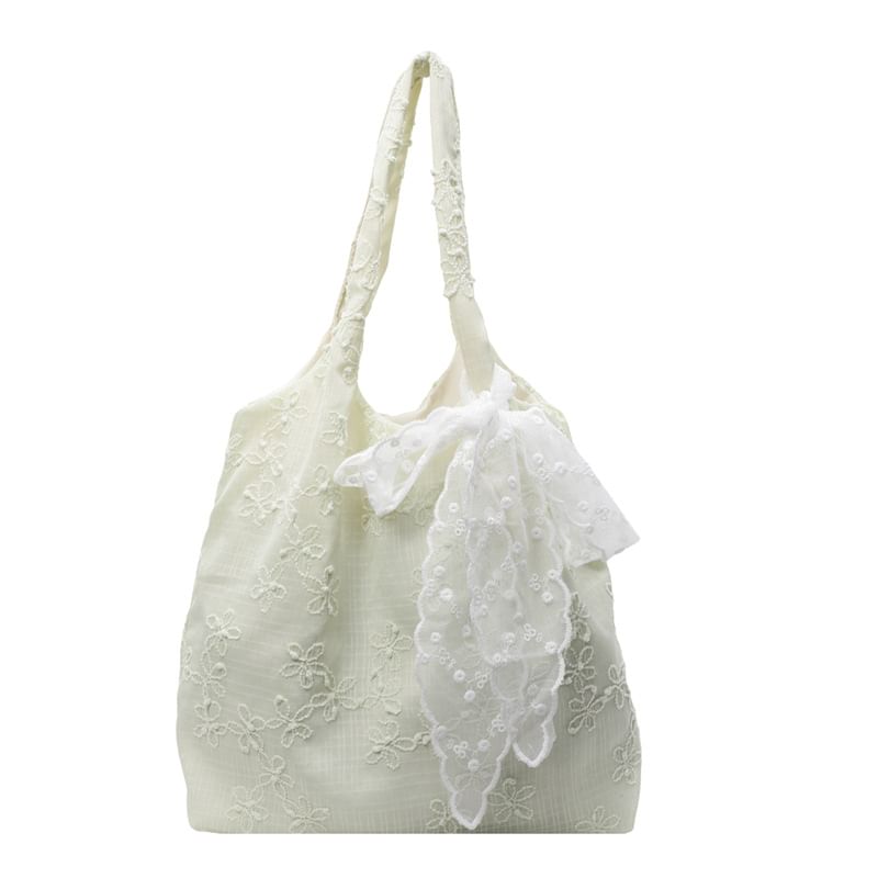 Embroidered Bag Tote Floral