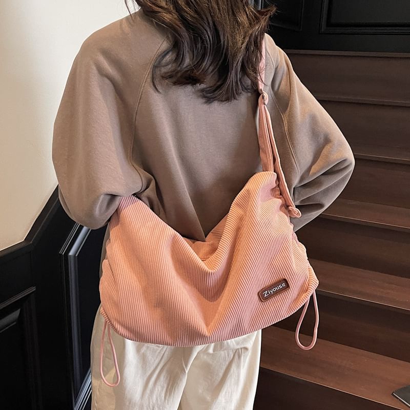 Striped Shoulder Bag Corduroy