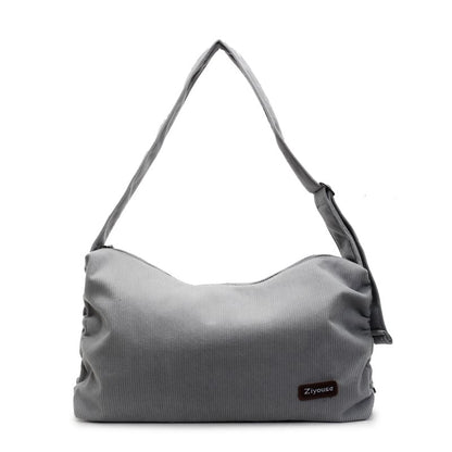 Striped Shoulder Bag Corduroy