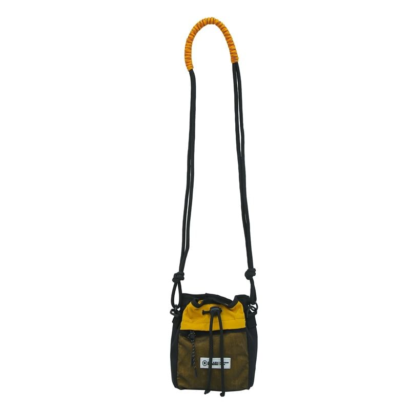 Block Crossbody Color Drawstring Bag