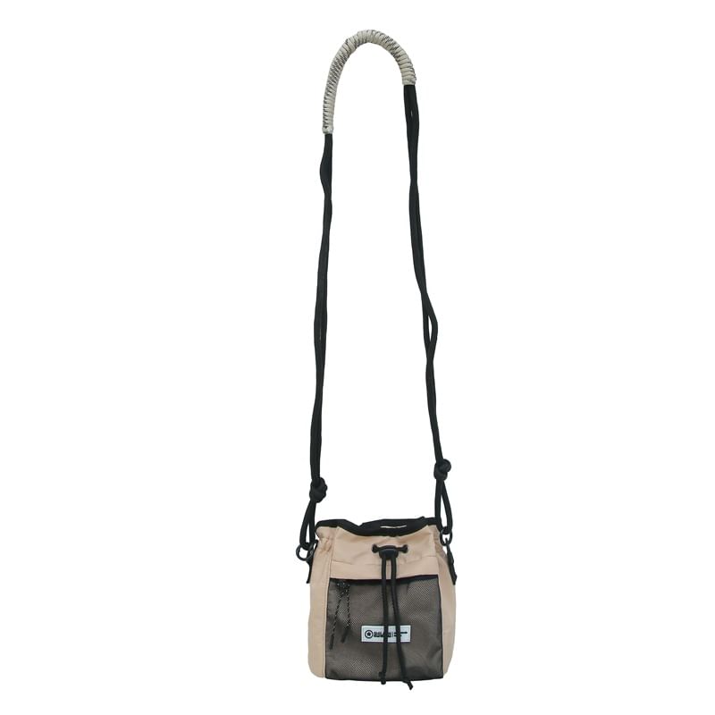 Block Crossbody Color Drawstring Bag