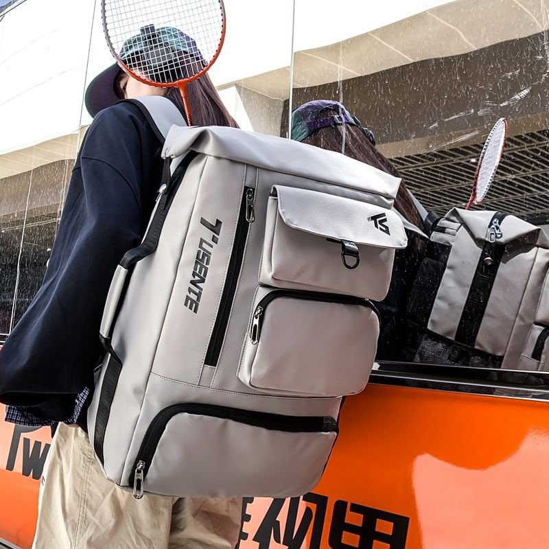 Lettering Zip Backpack