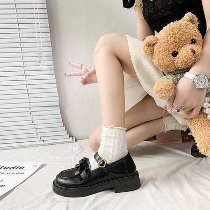 Jane Bow Platform Shoes Mary