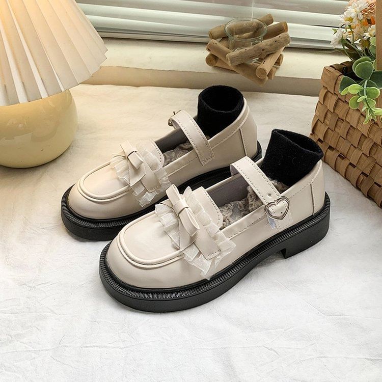 Jane Bow Platform Shoes Mary