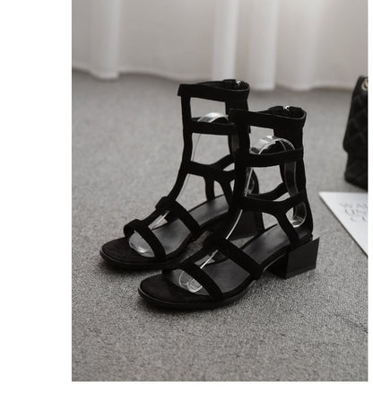Faux Suede Gladiator Sandals