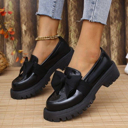 Loafers Bow Platform