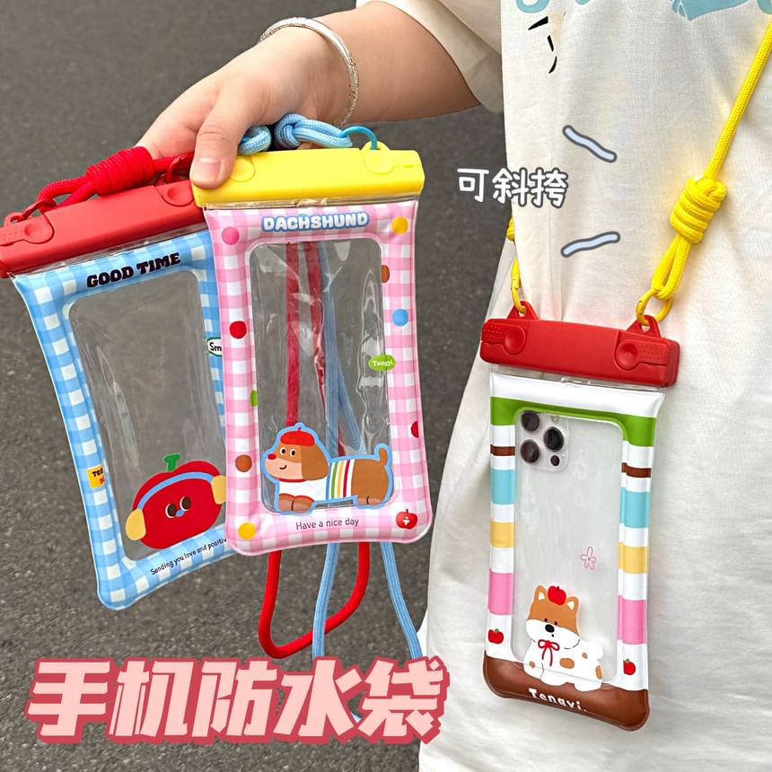 Cartoon Touchscreen Waterproof Crossbody Phone Pouch (Various Designs)
