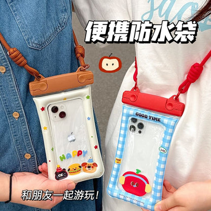Cartoon Touchscreen Waterproof Crossbody Phone Pouch (Various Designs)