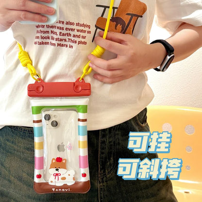 Cartoon Touchscreen Waterproof Crossbody Phone Pouch (Various Designs)
