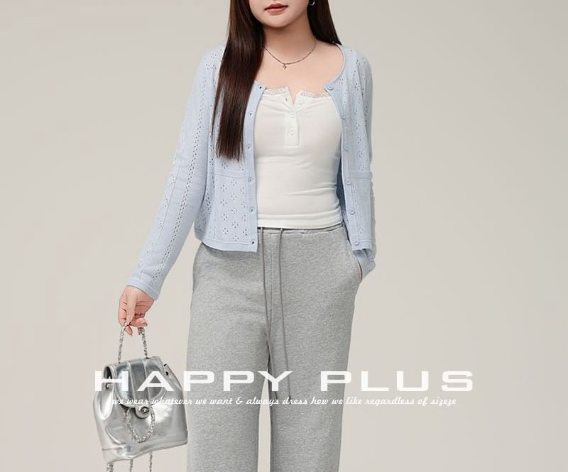 Henley Ribbed Lace-Trim Slim Camisole Top