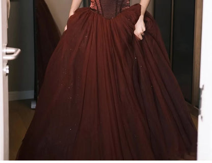 Off Shoulder Plain A-Line Evening Gown