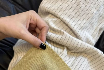 Knit Neck Top Tank Plain Scoop