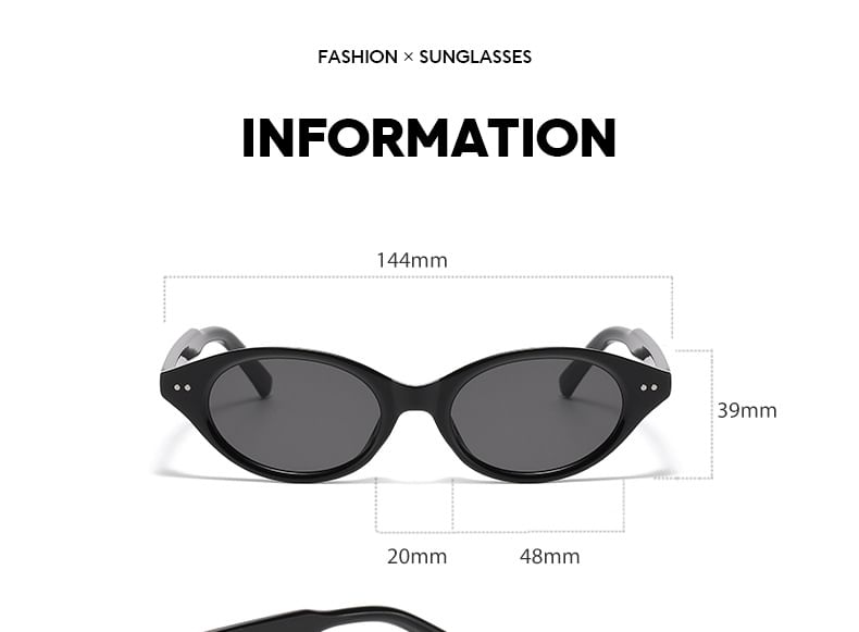 Translucent Oval Sunglasses