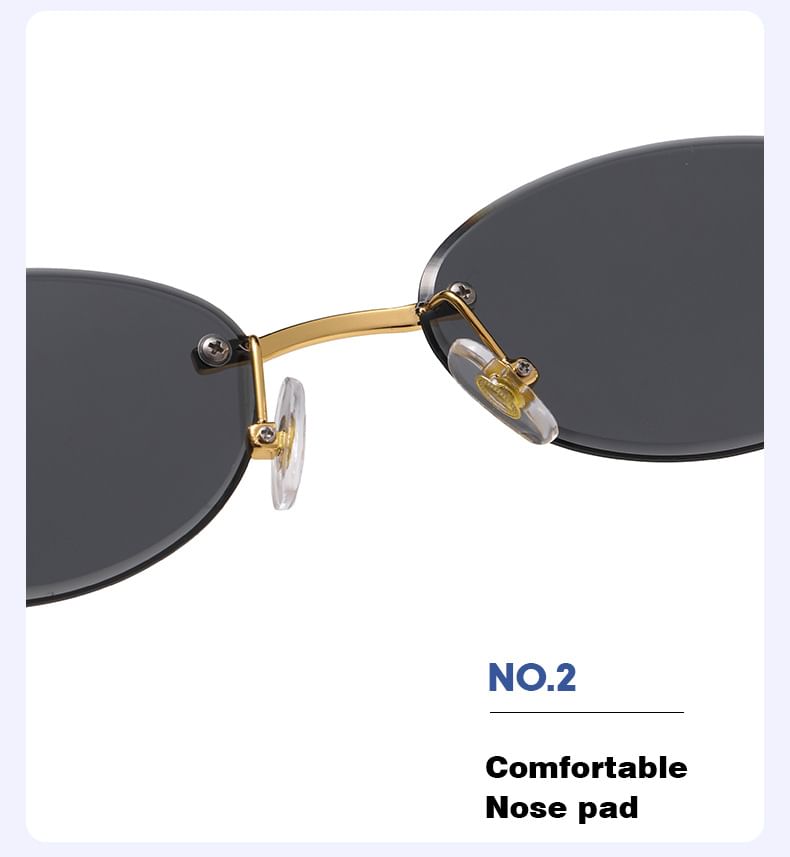 Oval Thin Frame Sunglasses