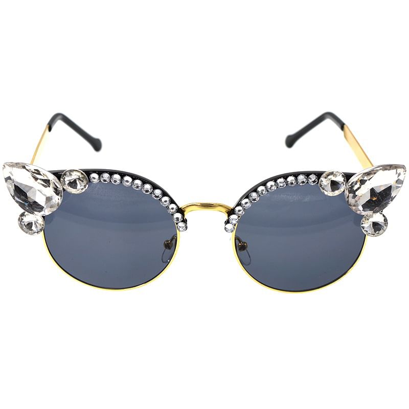 Floral Rhinestone Sunglasses