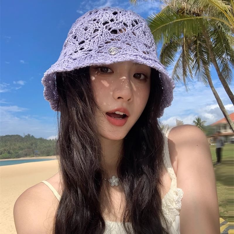 Crochet Straw Hat Bucket