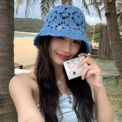 Crochet Straw Hat Bucket