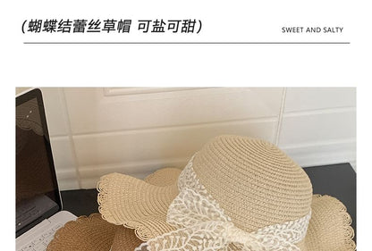 Lace Straw Sun Hat