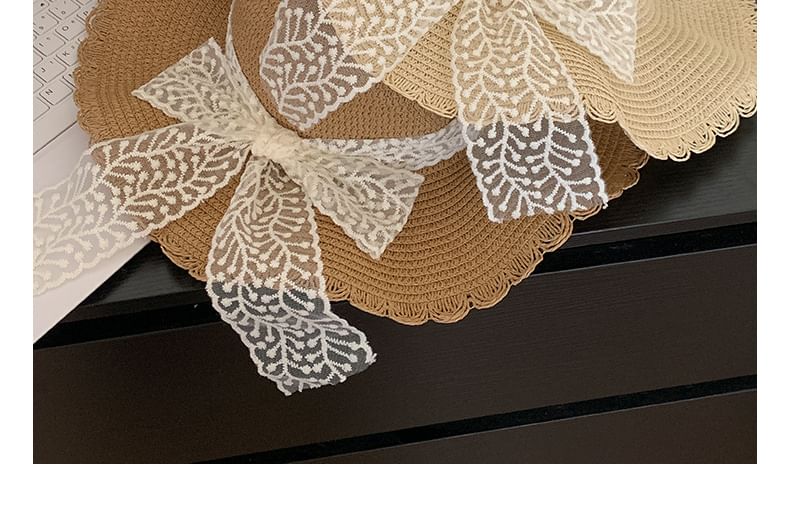 Lace Straw Sun Hat