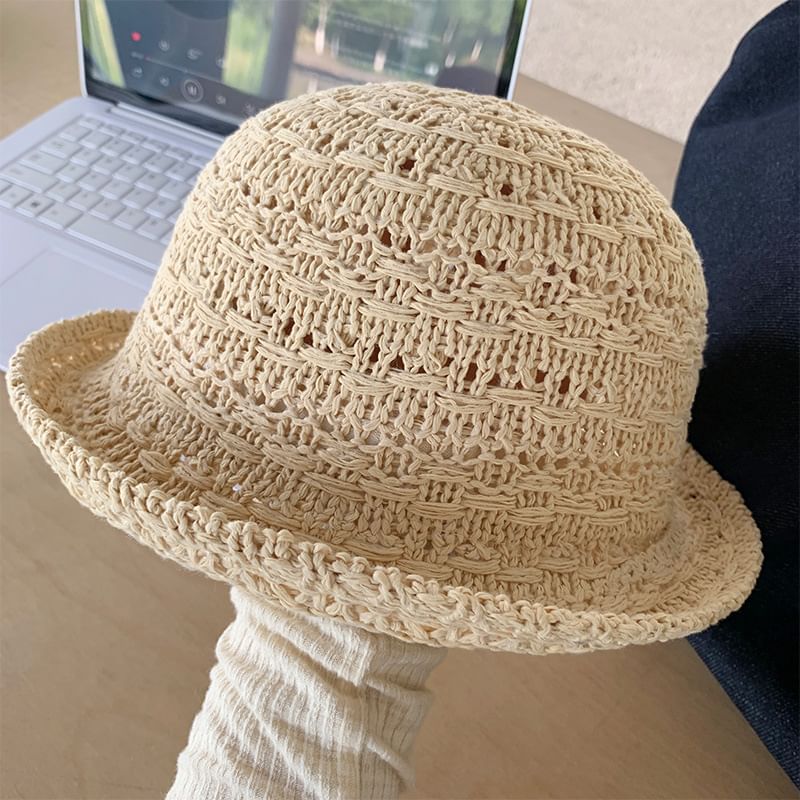 Straw Bowler Hat
