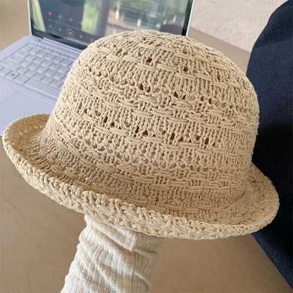 Straw Bowler Hat