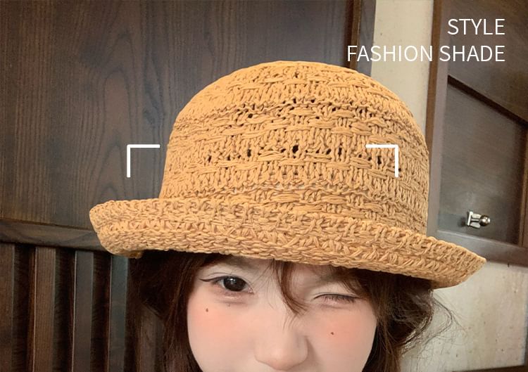 Straw Bowler Hat