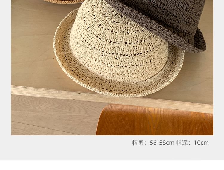 Straw Bowler Hat