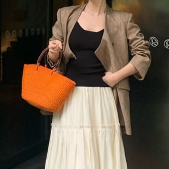 Spaghetti Strap Scoop Neck Plain Camisole Top