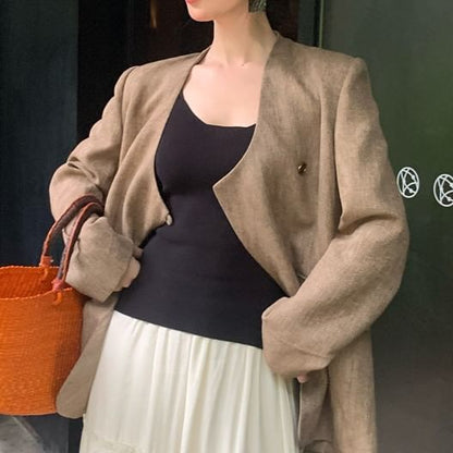 Spaghetti Strap Scoop Neck Plain Camisole Top