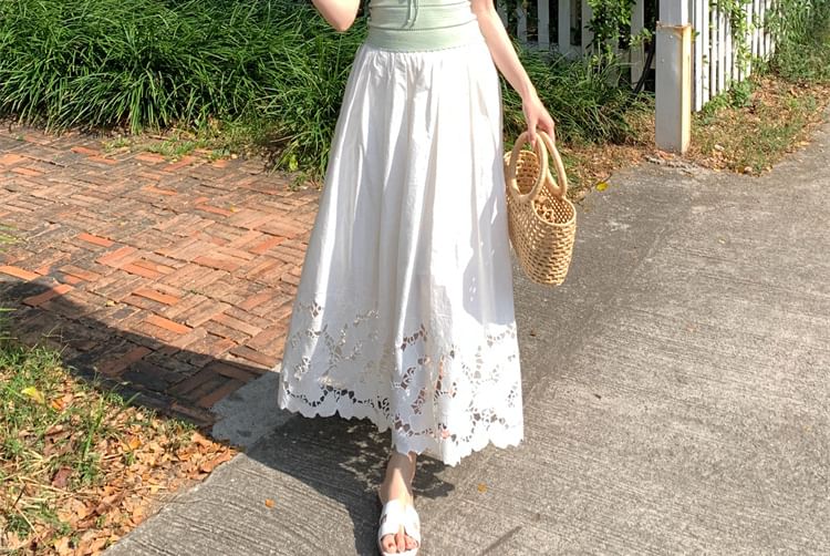 Top Neck Spaghetti V-Neck Tie Camisole Plain Strap