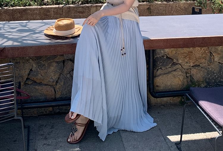 Crew Sleeveless Neck Plain Top Ribbed Knit