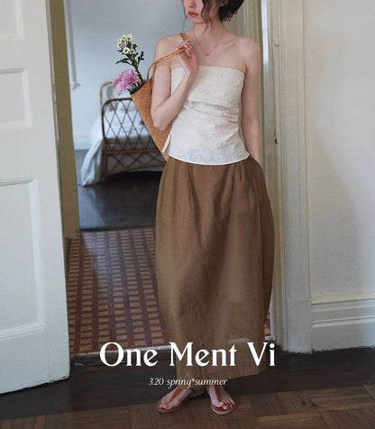 Top Print Tube Sleeveless Floral