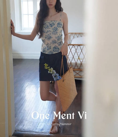 Top Print Tube Sleeveless Floral