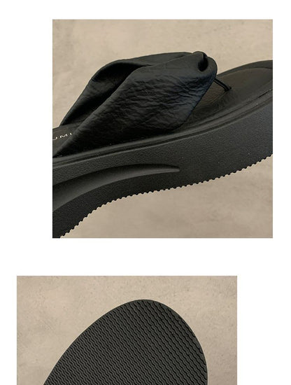 Ruched Platform Flip-Flops