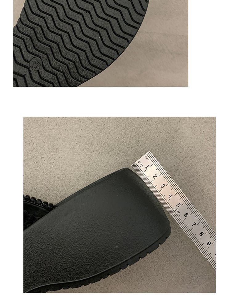 Platform Strap Slide Sandals Cross