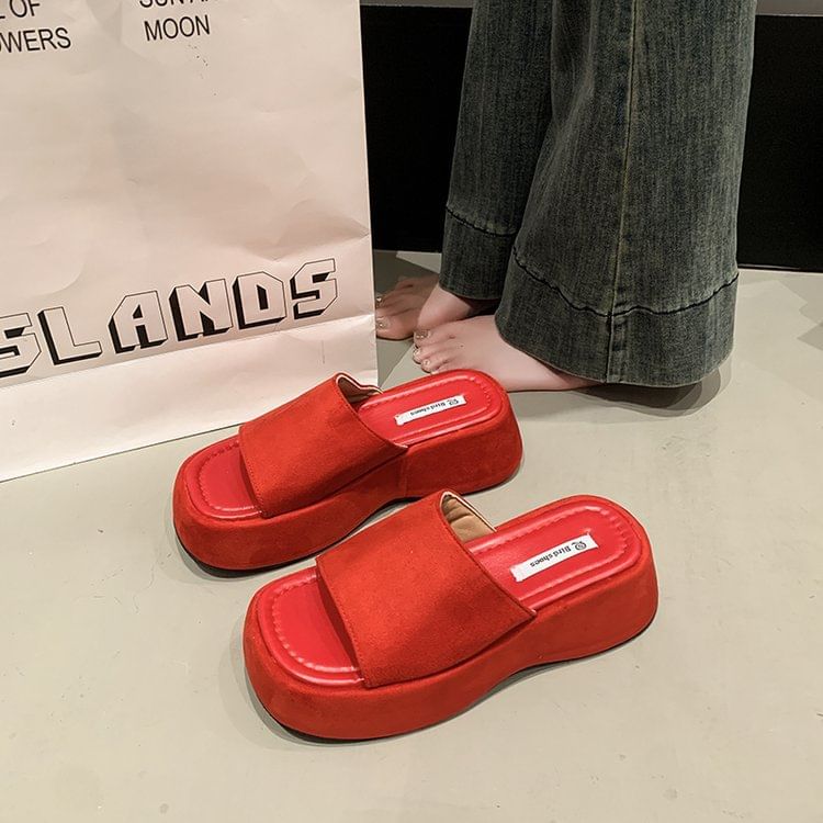 Platform Slide Sandals