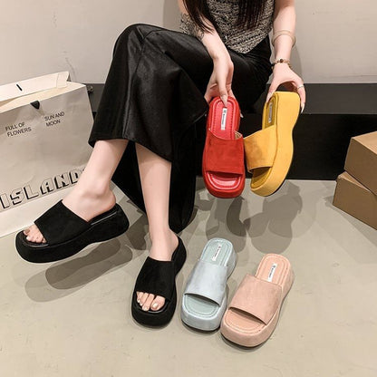 Platform Slide Sandals