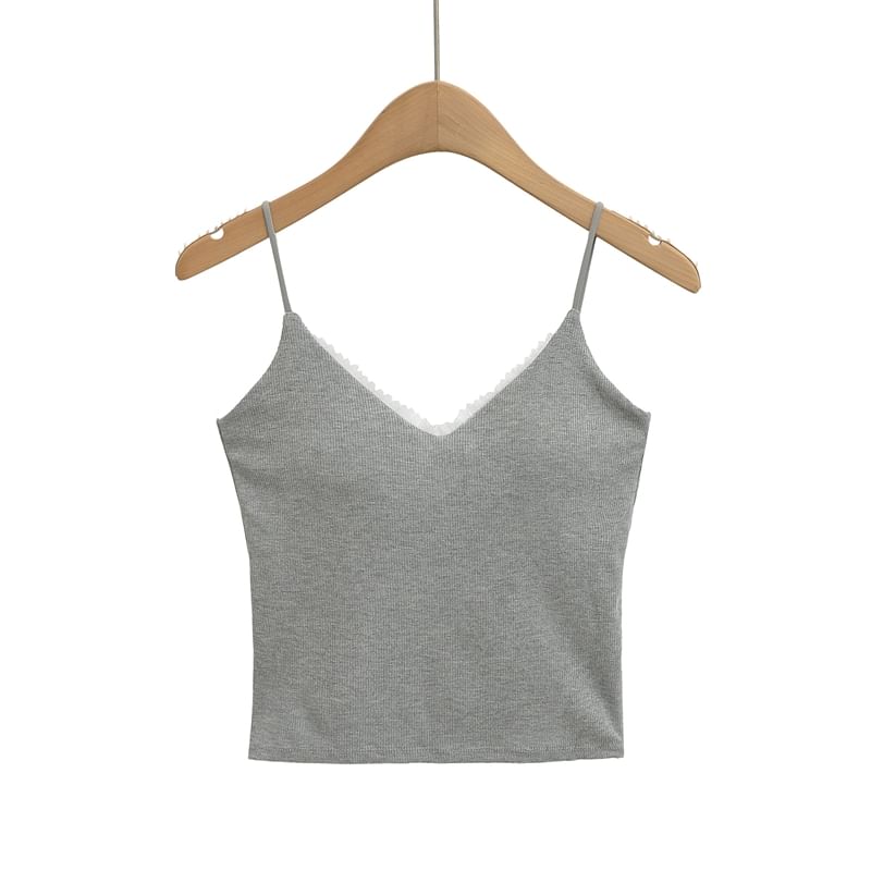 Lace-Trim Padded Camisole Top