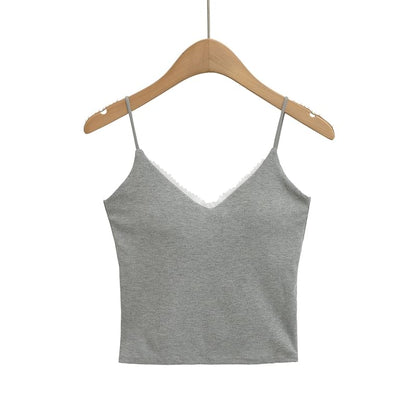 Lace-Trim Padded Camisole Top