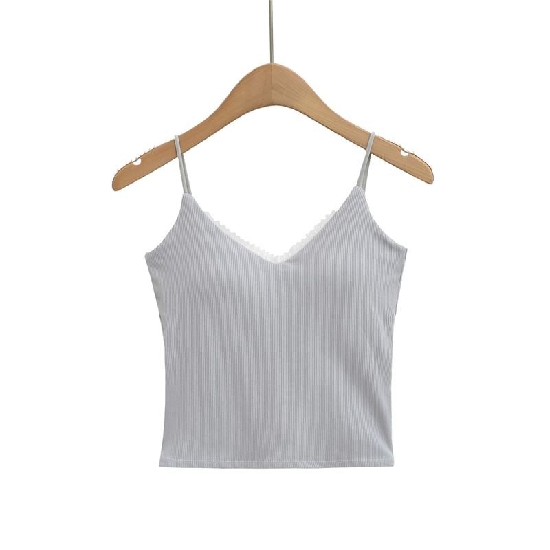 Lace-Trim Padded Camisole Top