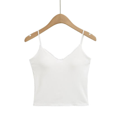 Lace-Trim Padded Camisole Top