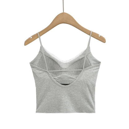 Lace-Trim Padded Camisole Top