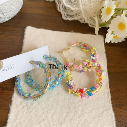 Hoop Heart Bow / Star Earring