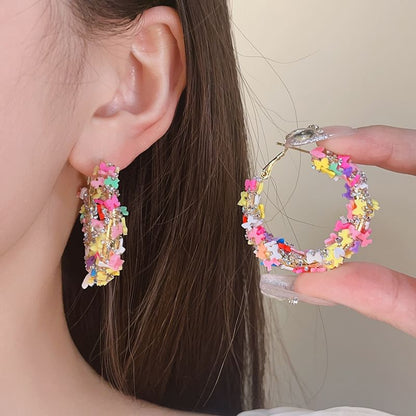 Hoop Heart Bow / Star Earring