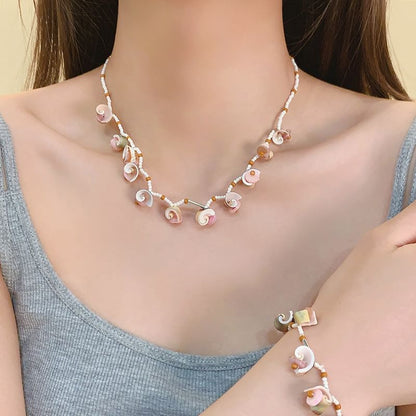 Bead Shell Necklace / Bracelet