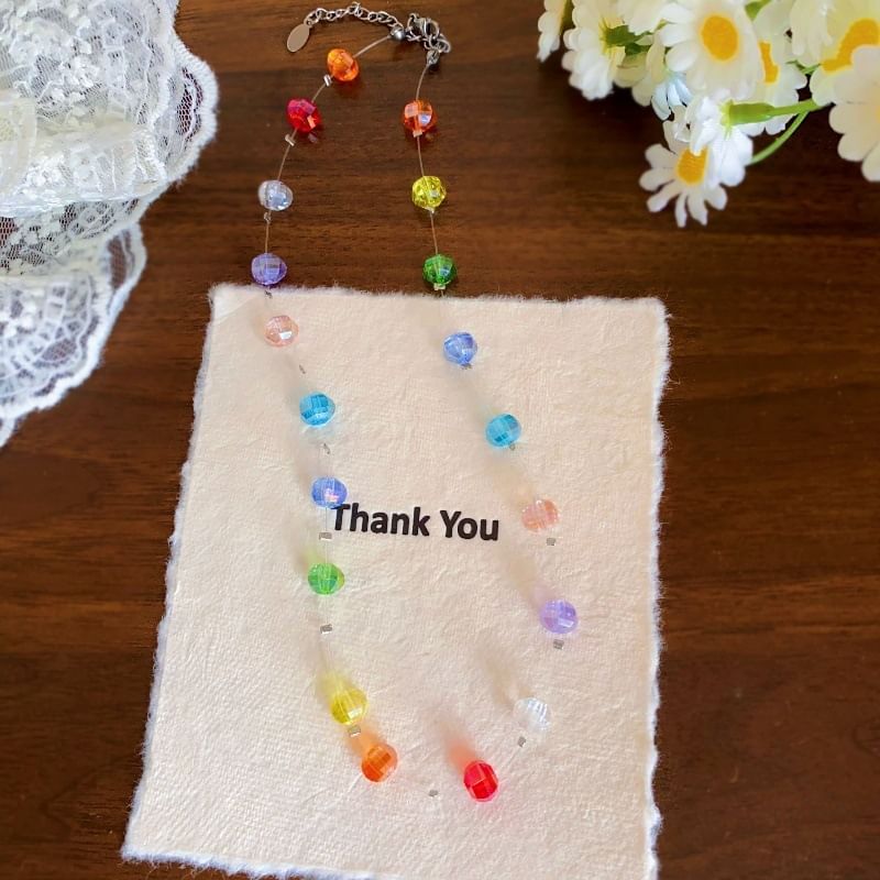 Beaded Rainbow Necklace