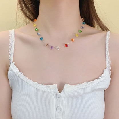 Beaded Rainbow Necklace